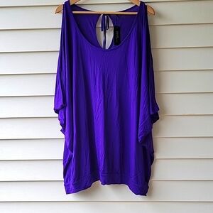 Lascana for Venus Purple Cold Shoulder size: 1X